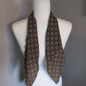 Brown & cream ruffle edged scarf